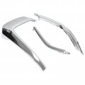 Chrome Front Right Upper And Lower Bumper Strip Trim Set
