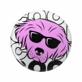 1080 Graphics Cool Dog Style Key Chain Double Sided Stainless Steel Keychain 