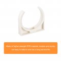 Uxcell 50mm Dia Ppr U-shaped Pipe Clamps Clips Fittings Hose Holder For Water Supply White 12 Pcs