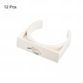 Uxcell 50mm Dia Ppr U-shaped Pipe Clamps Clips Fittings Hose Holder For Water Supply White 12 Pcs