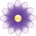 Stickertalk Flower Vinyl Sticker 4 Inches By 