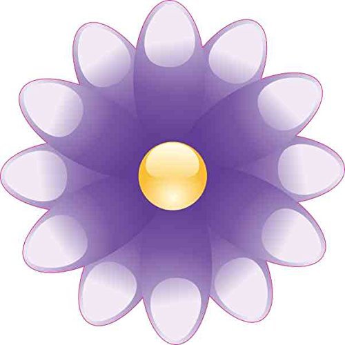 Stickertalk Flower Vinyl Sticker 4 Inches By