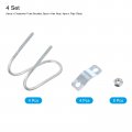 Uxcell Cross-connector Vertical Pipe Clip 4pcs Fit 1-5 8 42mm To Crossover Buckle Steel Cross Clamp For Greenhouse Awning