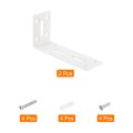 L Corner Braces 2pcs 120x40x60mm Stainless Steel Adjustable Code 90 Degree Slotted Angle Bracket For Diy Furniture Mending
