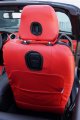 Iggee Red Artificial Leather Custom Made Original Fit Front Seat Covers Designed For Ford Mustang 2015-2022 Convertible