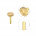 Uxcell Knurled Thumb Screws M6x30mm Flat Brass Bolts Grip Knobs Fasteners For Pc Electronic Mechanical 10pcs