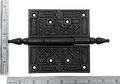 Wrought Iron Butt Hinge Black Victorian Steeple Tip Pack Of 3