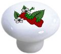 Strawberries Cluster Ceramic Kitchen Cabinet Drawer Knob 