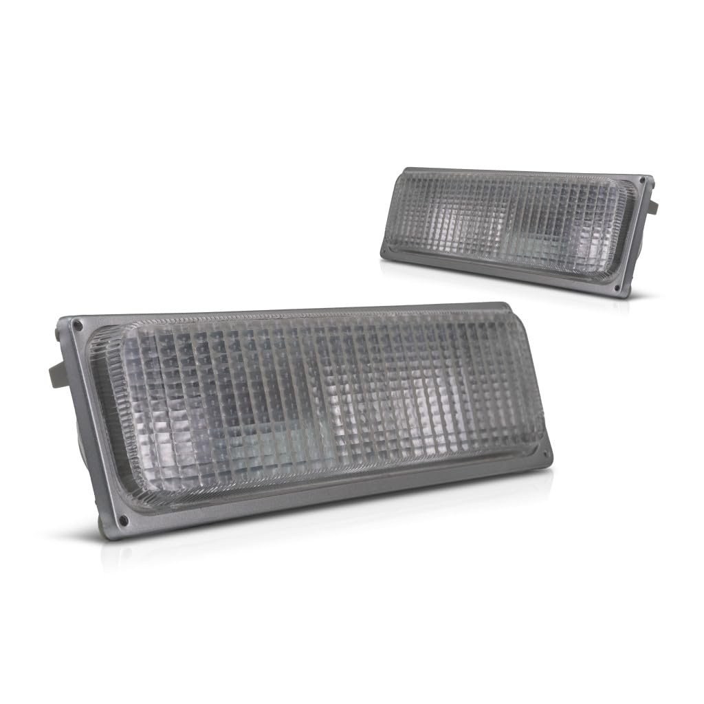 Turn Signal Light For Gmc K1500 K2500 K3500 1990 1991 1992 1993 Driver And Passenger Side Pair Clear Lens Composite Head Lights