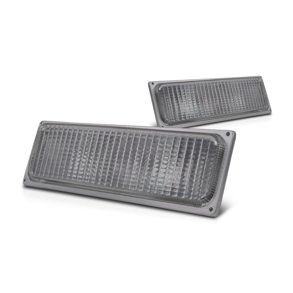Turn Signal Light For Gmc K1500 K2500 K3500 1990 1991 1992 1993 Driver And Passenger Side Pair Clear Lens Composite Head Lights