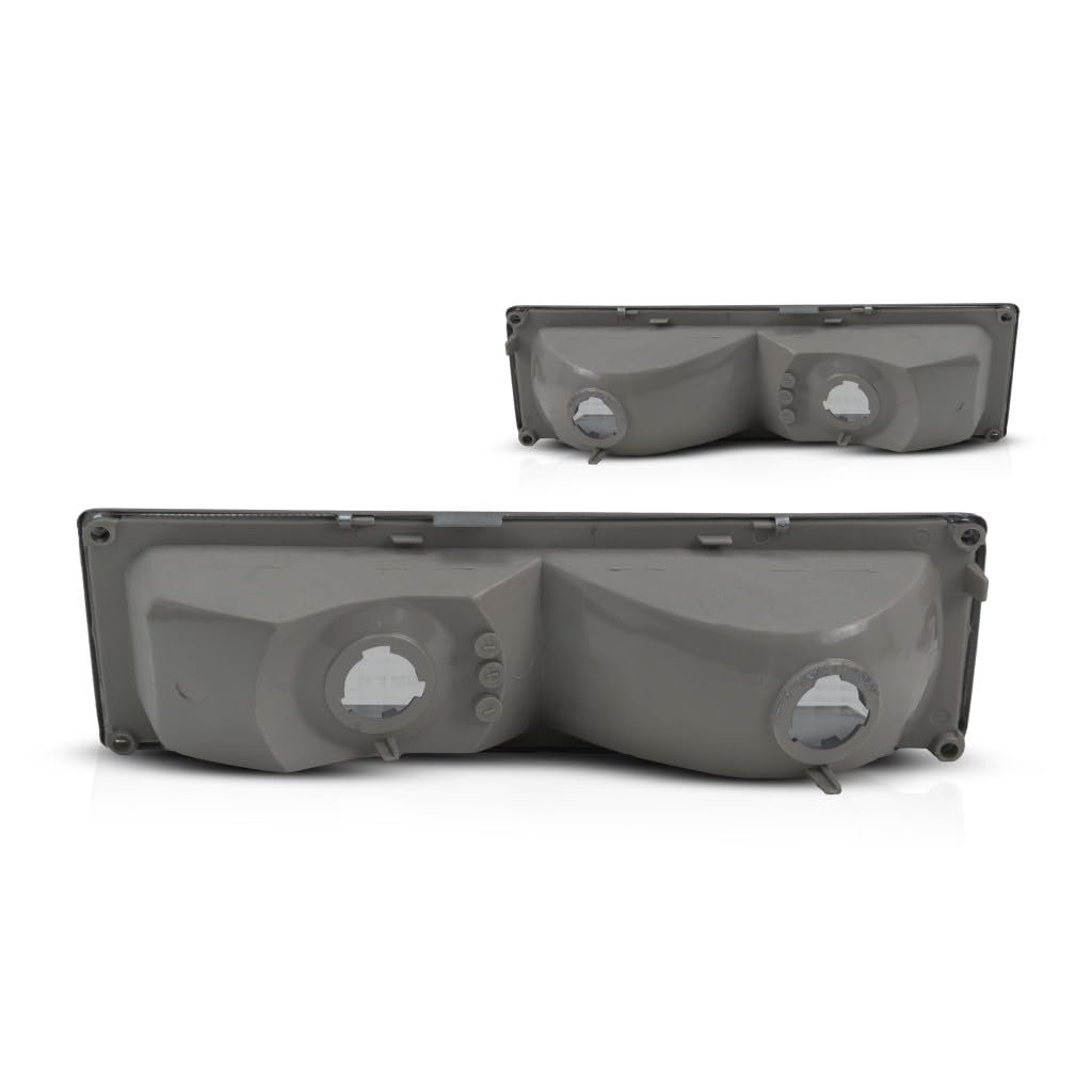 Turn Signal Light For Gmc K1500 K2500 K3500 1990 1991 1992 1993 Driver And Passenger Side Pair Clear Lens Composite Head Lights