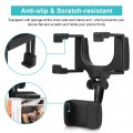 Health Gear Rear View Mirror Phone Mount Universal Car Holder Stand Fits Most Phones Within Width 1 95-3 55inch