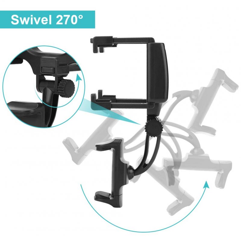Health Gear Rear View Mirror Phone Mount Universal Car Holder Stand Fits Most Phones Within Width 1 95-3 55inch