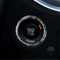 A Nvcnx Real Carbon Fiber Car Engine Start Stop Button Ignition Switch Frame Ring Cover Interior Trim Accessories Compatible