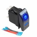 Momentary Rocker Switch 5 Pin On Off Blue Led Light 12v 20a 24v 10a Toggle With Jumper Wires For Boat Marine Truck Jeep Rv Road 