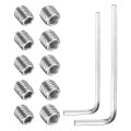 10pcs Flat Point Set Screws M4 M5 Stainless Steel Hex Socket Grub Screw With Wrench Faucets Replacement Repair Kit For Handle 