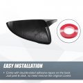 1 Pair Car Rear View Driver Passenger Side Mirror Cover Cap Overlay Gloss Black For Kia Forte Cerato K3 2019 2020 2021 2022
