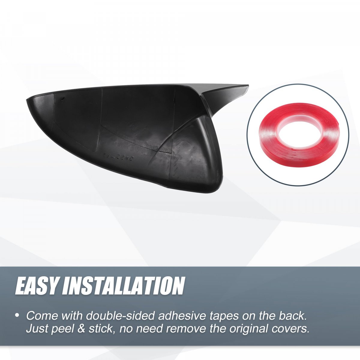 1 Pair Car Rear View Driver Passenger Side Mirror Cover Cap Overlay Gloss Black For Kia Forte Cerato K3 2019 2020 2021 2022