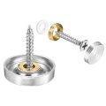 24 Pcs Screw Covers Caps Stainless Steel Mirror Screws Decorative Cover Nails Fasteners For Sign Advertising Hardware 
