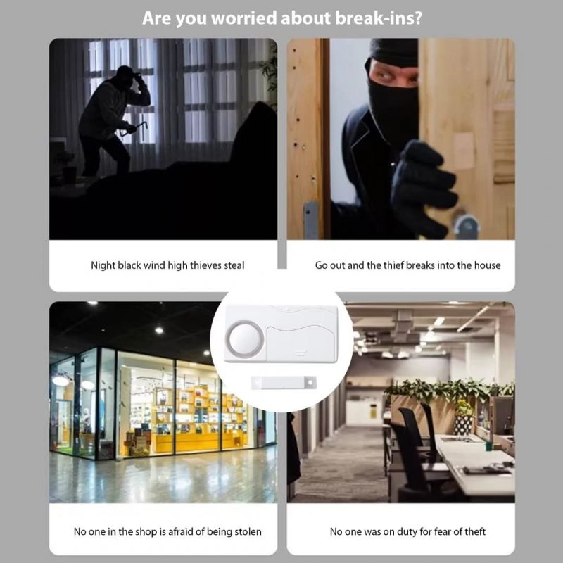 Door Opening Sensor Wireless Time Delay Alarm And Window Security Home