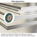 Uxcell 200mm X 25mm 240 Grit Non-woven Polishing Burnishing Wheel Abrasive Cloth Nylon Wire Drawing Flap For Stainless Steel