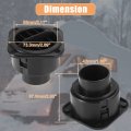 X Autohaux 4pcs Warm Air Vent Outlet 42mm Auto Car Heater Duct Hose Pipe 360 Degrees Rotatable Parking Conditioner Steering For