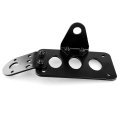 Motorcycle License Plate Bracket Metal Brake Tail Light Holder Side Mount Black