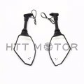 Httmt Mt242a- 10mm Motorcycle Led Turn Signal Rearview Side Mirrors Compatible With Suzuk Cruiser