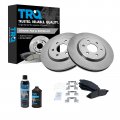 Trq Front Ceramic Brake Pad Rotor Kit W Fluids For Frontier Pathfinder Xterra 