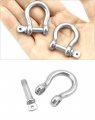 1 4 D-ring Shackles 20 Pcs 304 Stainless Steel Bow Safety Chain Heavy Duty Anchor Shackle Chains Wirerope Lifting For Rigging