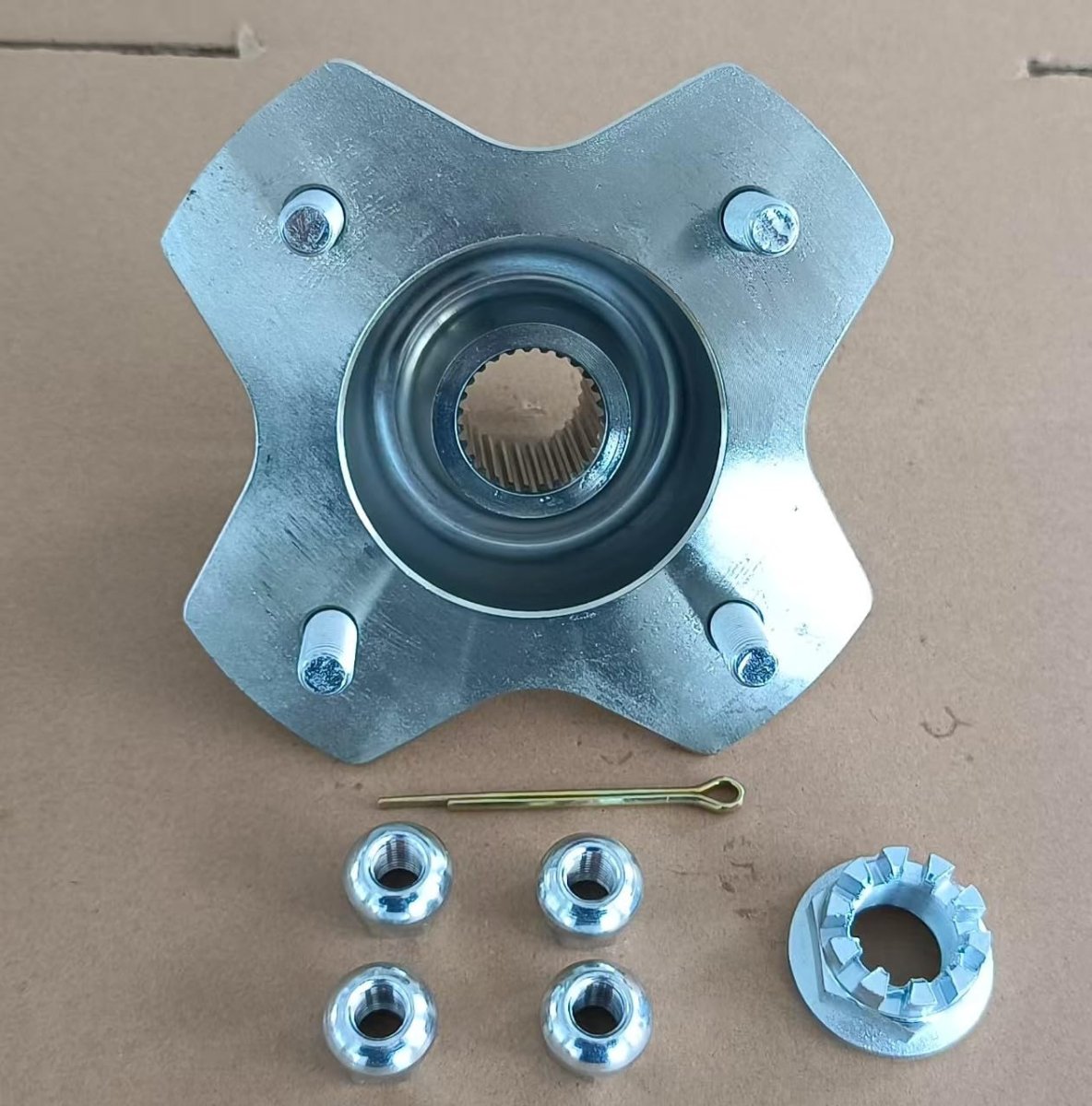 Rear Right Axle Wheel Hub With 5 Nuts For Honda Trx420 Rancher Trx500 And Trx520 Atvs Replaces 42610-hr3-a20 Fits Trx420fa