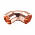 Uxcell 3 4 Inch 19mm Id 90 Degree Copper Elbow Short-turn Pipe Fitting Connector With Two Cups For Sweat Connection 5pcs