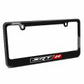 Ipick Image Made For Srt-8 Logo Black Real 3k Carbon Fiber Glossy Finish License Plate Frame
