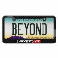 Ipick Image Made For Srt-8 Logo Black Real 3k Carbon Fiber Glossy Finish License Plate Frame