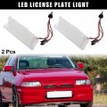X Autohaux 2pcs Led License Plate Light Car Number Lamp Replacement White For Opel Astra Corsa Insignia