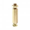 Uxcell M4 Hex Brass Standoff Spacer 18mm 6mm Male-female Threaded Pillar Screw Nut Kit For Pcb Motherboard Computer Circuit