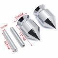 Xkh- Chrome Spike Swingarm Spools No Logo 10mm Thread Compatible With Kawasaki Zzr 600 2003-2008 Ninja Zx-6rr Zx600 2003-2006