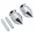 Xkh- Chrome Spike Swingarm Spools No Logo 10mm Thread Compatible With Kawasaki Zzr 600 2003-2008 Ninja Zx-6rr Zx600 2003-2006