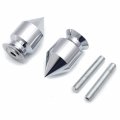 Xkh- Chrome Spike Swingarm Spools No Logo 10mm Thread Compatible With Kawasaki Zzr 600 2003-2008 Ninja Zx-6rr Zx600 2003-2006