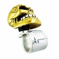 Abfer Car Assist Turning Suicide Knob Skull Shape Steering Wheel Spinner Handle Brody Knobs Fit Most Vehicles Trucks Boats Gold 