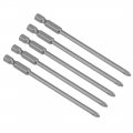 Uxcell 5 Pcs 4mm Ph1 Magnetic Phillips Screwdriver Bits 1 4 Inch Hex Shank 4-inch Length S2 Power Tool