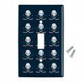 Hockey Mask Skull Crossbones Stick Plastic Wall Decor Toggle Light Switch Plate Cover 