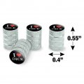 I Love Dick Heart Tire Rim Wheel Aluminum Valve Stem Caps