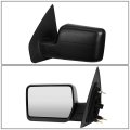 Driver Left Side Rear View Mirror Manual Folding Adjust Compatible With Ford F150 04-14 Texture Black