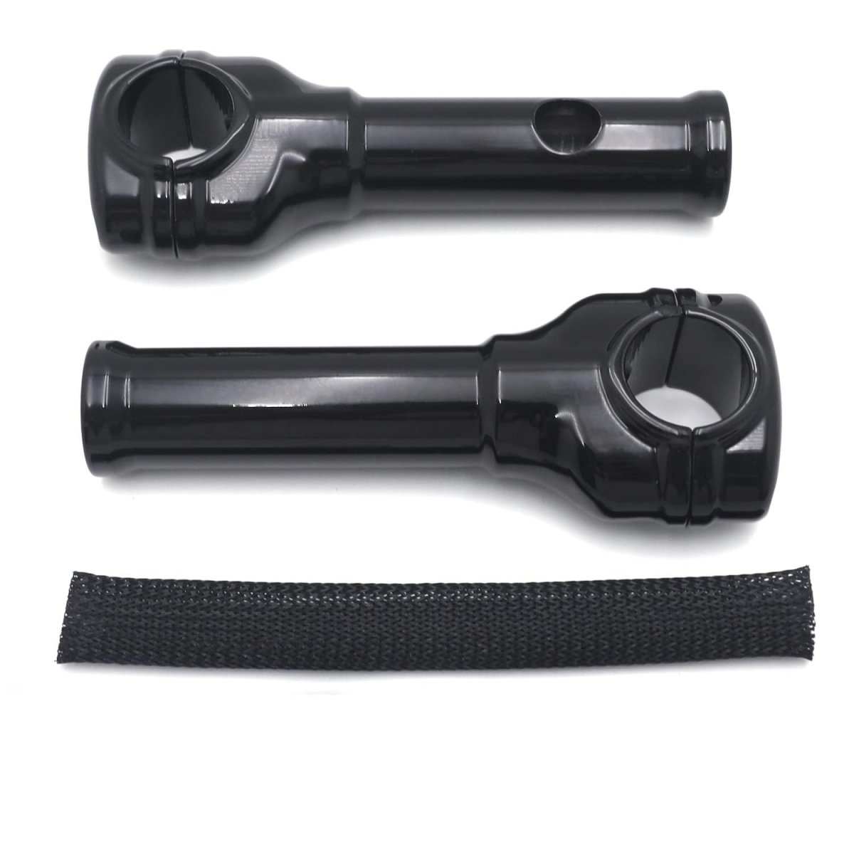 Httmt- Black 6 Risers 1 25 Handlebar Top Clamps For H-d Softail Breakout Fat Bob P N Tghd-hbs014-a -bk