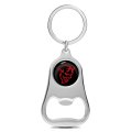 Dodge Demon Red Black Logo Chrome Finish Flat Bottle Opener Metal Key Chain Official Licensed Accessory 2 25 In X 1 5 