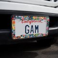 Koi Pond Fish Garden Pattern License Plate Tag Frame