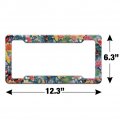 Koi Pond Fish Garden Pattern License Plate Tag Frame