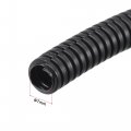 Uxcell 2 M 7 X 10 Mm Pp Split Corrugated Conduit Tube For Garden Office Black