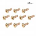 Uxcell M6x16mm Furniture Screw Hex Socket Machine Screws Zinc Plated Fasteners Bolts Full Thread Carbon Steel 10pcs